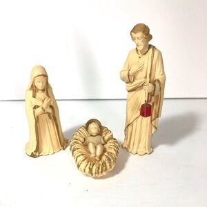 Vintage plastic Nativity made in Hong Kong Christmas holidays Holy family